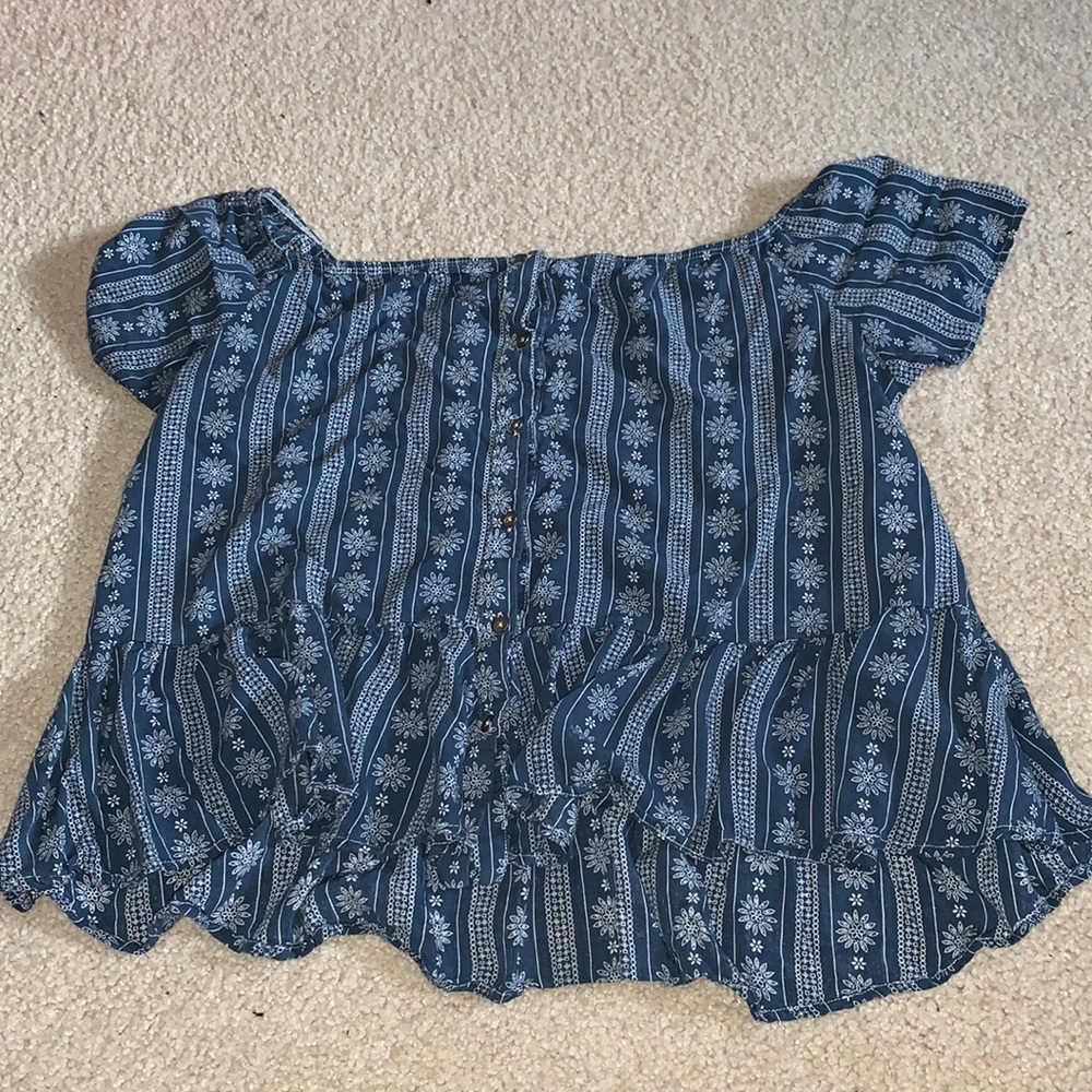Color blue blouse